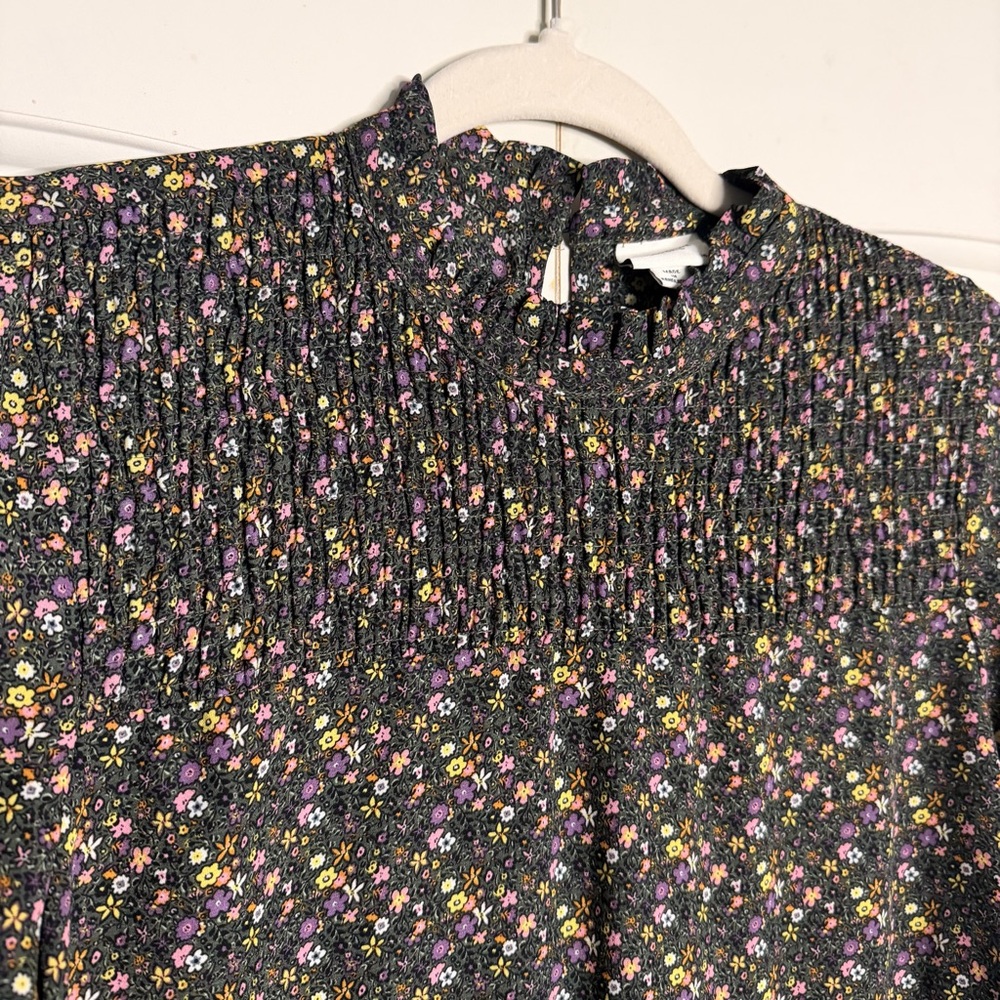 Jacqueline de Yong Floral Midi Dress - Black and Purple - Picture 6 of 12